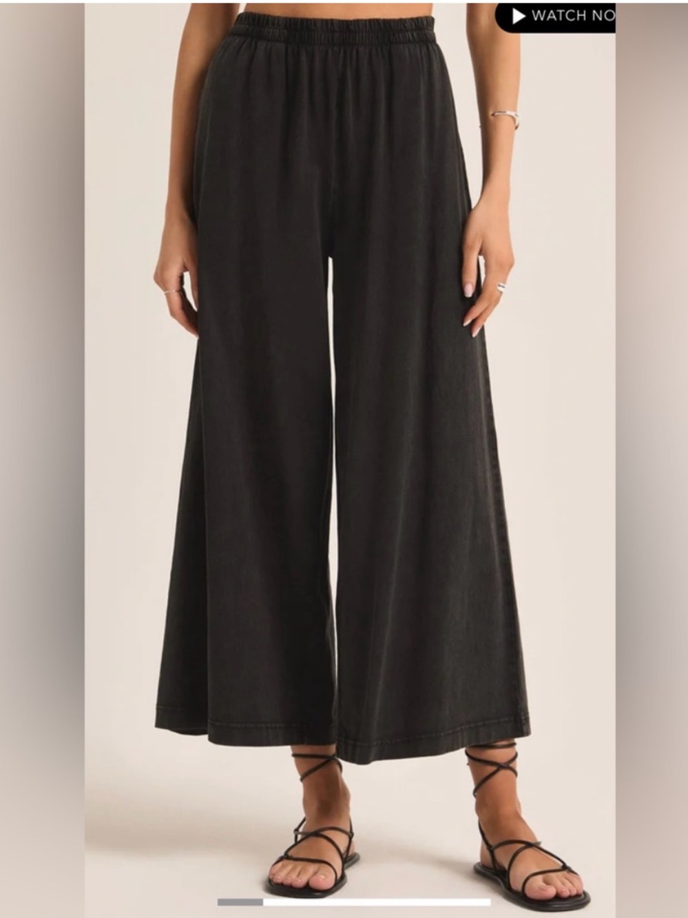 Z SUPPLY Scout Jersey Wide Leg Cropped Pant